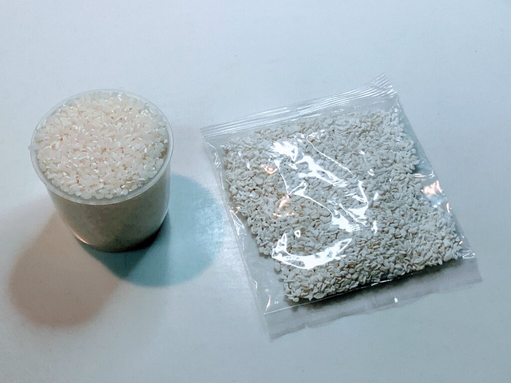 50RICEをカロリー30％オフで炊くときの分量